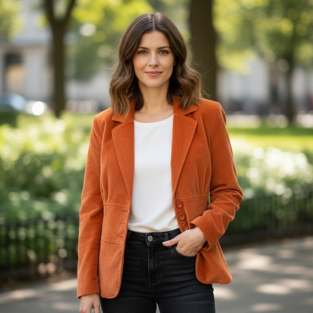 Women's Orange Jessica Blazer